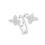 950 Platinum 0.79ct Butterfly Lab Diamond Wrap Butterfly Ring - Image 2