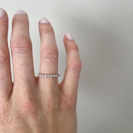 950 Platinum Moissanite Diamond Eternity Ring
