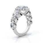 950 Platinum 5.5ct Super Cut Natural Diamond Halo Engagement Ring - Image 3