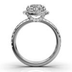 950 Platinum 2ct Super Cut Natural Diamond Micro Prong Engagement Ring - Image 5
