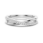 950 Platinum 0.40ct Round Brilliant Natural Diamond Band