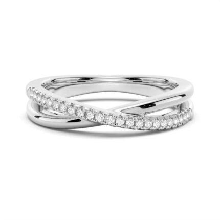 950 Platinum 0.40ct Round Brilliant Natural Diamond Band