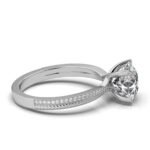950 Platinum 2ct Super Cut Natural Diamond Pave Engagement Ring - Image 3