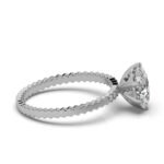 950 Platinum 2ct Super Cut Natural Diamond Bezel Engagement Ring - Image 4