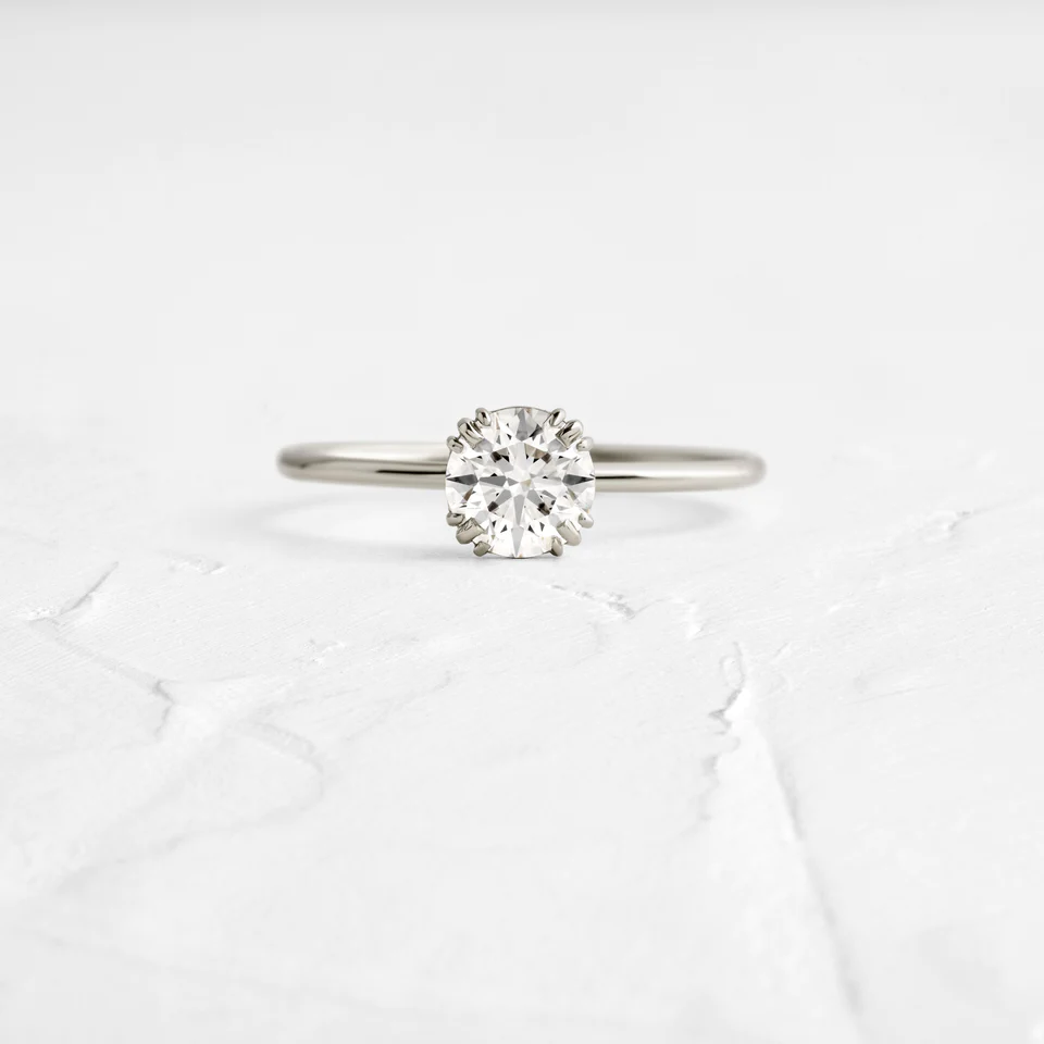 950 Platinum 0.7ct Round Lab Diamond Engagement Ring
