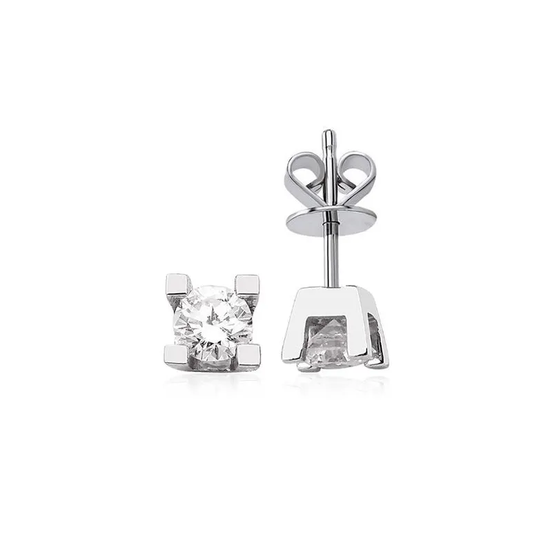 950 Platinum 0.40ct Round Lab Diamond Solitaire Stud Earrings