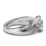 950 Platinum 2ct Super Cut Natural Diamond Twisted Vine Engagement Ring - Image 4