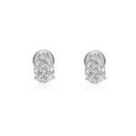 950 Platinum 1.0ct Pear Moissanite Diamond Stud Earrings