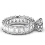 950 Platinum 2ct Super Cut Moissanite Diamond Round Ring - Image 3