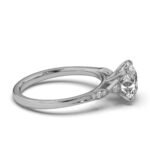 950 Platinum 2ct Super Cut Natural Diamond Prong Engagement Ring - Image 4
