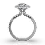 950 Platinum 2ct Super Cut Natural Diamond Micro Prong Engagement Ring - Image 5