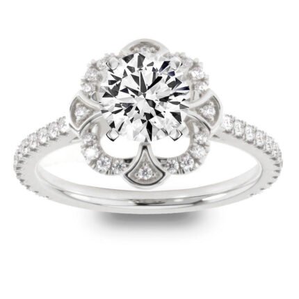 950 Platinum 2.3ct Super Cut Natural Diamond Micro-Prong Engagement Ring
