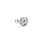 950 Platinum 0.60ct Round Moissanite Diamond Solitaire Stud Earrings - Image 7