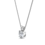950 Platinum 0.78ct Brilliant-Cut Lab Diamond Solitaire Pendant Necklace - Image 4