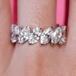 950 Platinum 6.83ct Marquise Lab Diamond Ring - Image 3