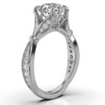 950 Platinum 2ct Super Cut Natural Diamond Prong Engagement Ring - Image 3