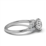 950 Platinum 2ct Round Natural Diamond Prong Engagement Ring - Image 3