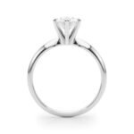 950 Platinum 1ct Oval-Cut Moissanite Diamond Solitaire Ring - Image 3