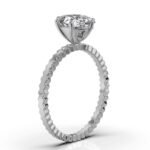950 Platinum 2ct Super Cut Natural Diamond Bezel Engagement Ring - Image 3