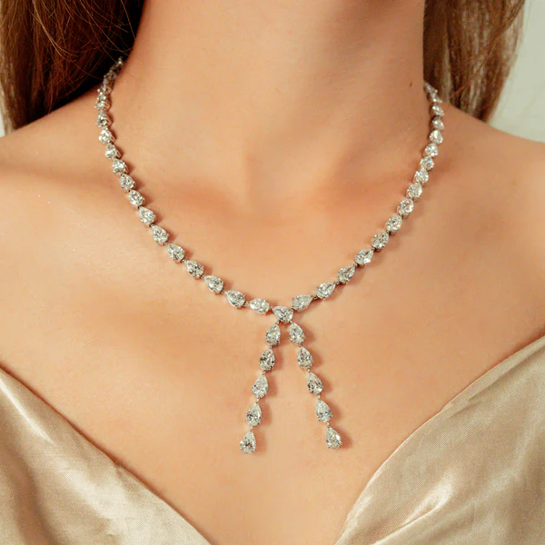 400548_3123372a9342483188653a83301d65e0mv2.webp 950 Platinum 32.48ct Lab Diamond Necklace - Image 1