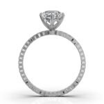 950 Platinum 2ct Super Cut Natural Diamond Bezel Engagement Ring - Image 5