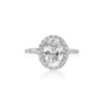 950 Platinum 2ct Pear Natural Diamond Solitaire Engagement Ring