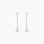950 Platinum 1.66ct Round Lab Diamond Drop Earrings