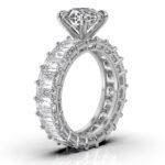 950 Platinum 2ct Super Cut Moissanite Diamond Round Ring - Image 4