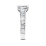 950 Platinum 3.00ct Emerald Cut Moissanite Diamond Ring - Image 3