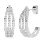 950 Platinum 1.29ct Round Lab Diamond Earring