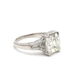 950 Platinum 5.06ct Asscher Cut Natural Diamond Wedding Ring - Image 7