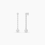 950 Platinum 1.66ct Round Lab Diamond Drop Earrings - Image 2