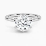 950 Platinum 1.50ct Round Lab Diamond Solitaire Engagement Ring