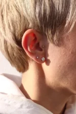 950 Platinum 0.60ct Round Moissanite Diamond Solitaire Stud Earrings - Image 4