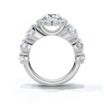 950 Platinum 5.5ct Super Cut Natural Diamond Halo Engagement Ring - Image 5
