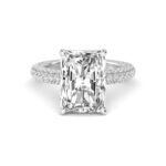 950 Platinum 5.71ct Radiant Cut Natural Diamond Engagement Ring