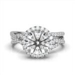 950 Platinum 2ct Super Cut Natural Diamond Halo Engagement Ring