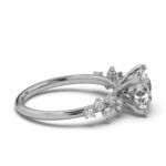 950 Platinum 2ct Round Super Cut Natural Diamond Engagement Ring - Image 3