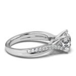 950 Platinum 2.2ct Round Moissanite Diamond Ring - Image 2