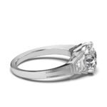 950 Platinum 2ct Super Cut Natural Diamond Trapezoid Gift Engagement Ring - Image 2