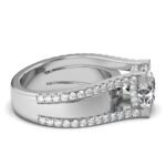 950 Platinum 2ct Round Natural Diamond Engagement Ring - Image 3