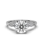950 Platinum 2ct Super Cut Natural Diamond Prong Engagement Ring