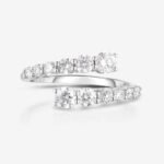 950 Platinum 1.20ct Round Lab Diamond Graduated Wedding Ring
