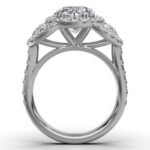950 Platinum 2ct Round Natural Diamond Micro Prong Engagement Ring - Image 4