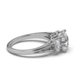 950 Platinum 2ct Super Cut Natural Diamond Prong Engagement Ring - Image 4