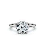 950 Platinum 2Ct Super Cut Natural Diamond Tulip Engagement Ring - Image 2