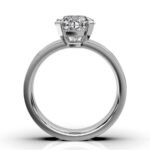 950 Platinum 2ct Round Moissanite Diamond Solitaire Engagement Ring - Image 5