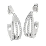 950 Platinum 1.29ct Round Lab Diamond Earring - Image 3