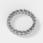 950 Platinum 2.75ct Pear Lab Diamond Prong Wedding Eternity Band - Image 2