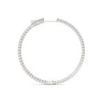 950 Platinum 1.5ct Round Lab Diamond Inside-Out Everyday Earrings - Image 3